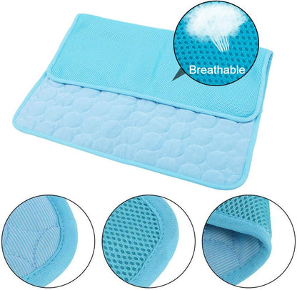 Pet Products Cool Mat-Dog Cooling Mat Summer Pet Cooling Pads, Ice Silk Cooling Mat for Dogs & Cats, Portable & Washable Pet Cooling Blanket for Kennel/Sofa/Bed/Floor